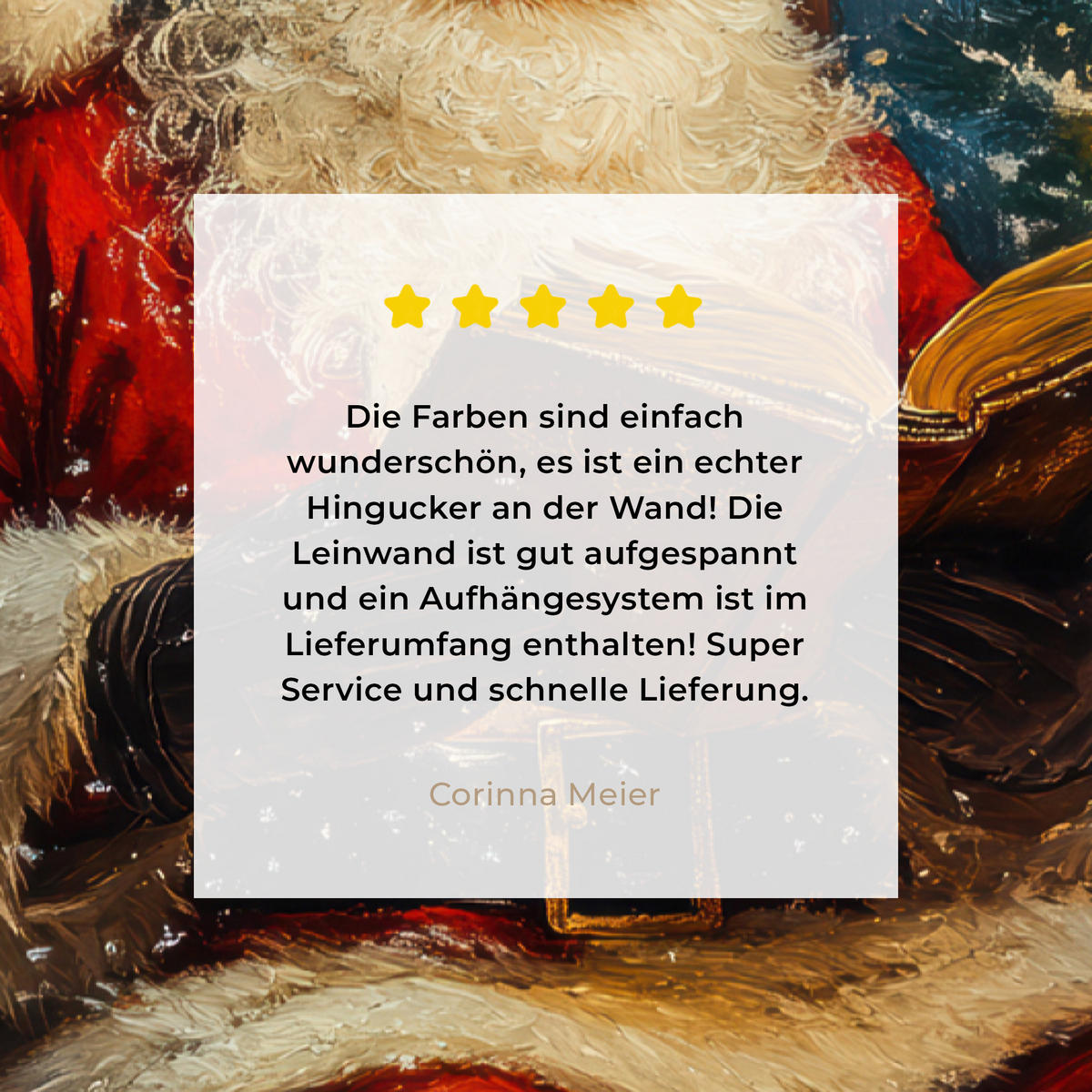 LEINWANDBILD Weihnachtsmann - Weihnachten - Winter - Weihnachtsbaum 40x60 cm - Bordeaux, Textil (40/60cm) - MuchoWow