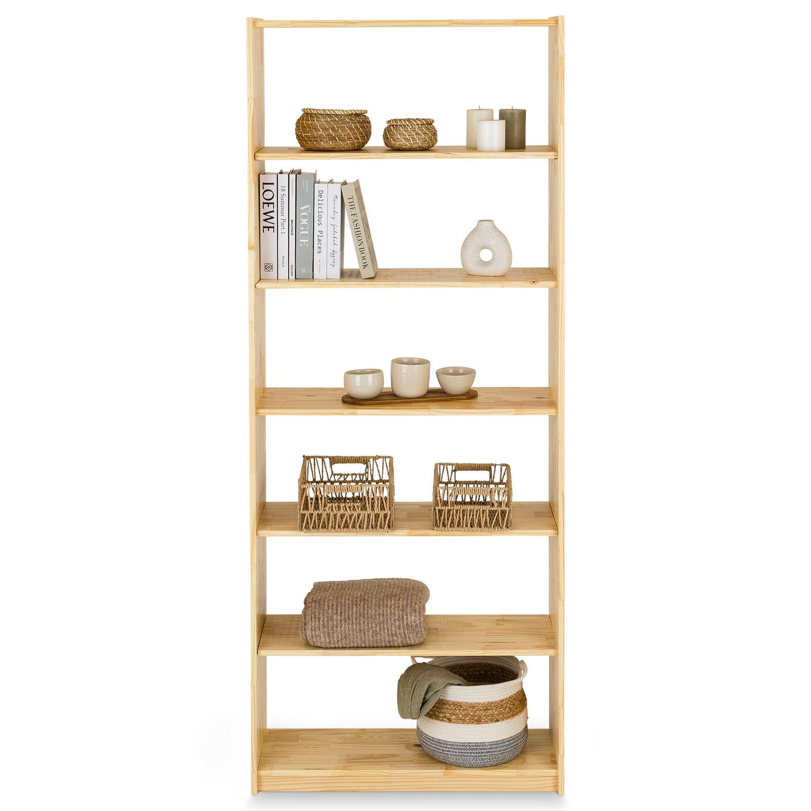 STANDREGAL STANDREGAL - Naturfarben, Holz (80/200/30cm) - IDIMEX