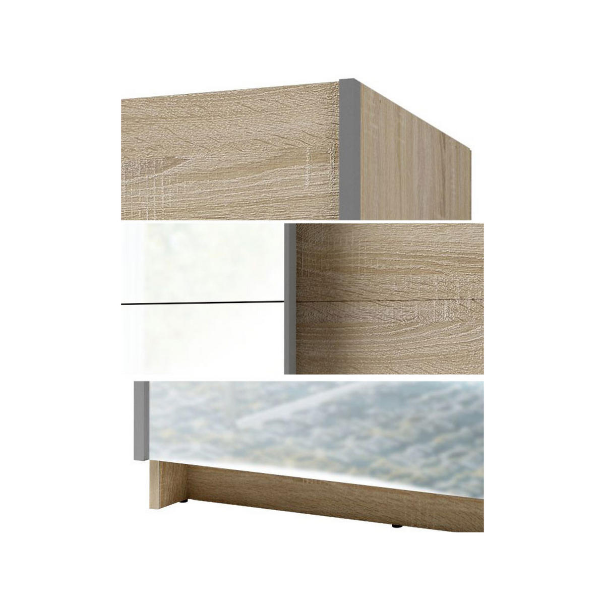 SCHWEBETÜRENSCHRANK Arsala sonoma eiche 200 cm / 62 cm / 207 cm - Braun/Sonoma Eiche, Holz/Holzwerkstoff (201/207/62cm) - Feldmann-Wohnen