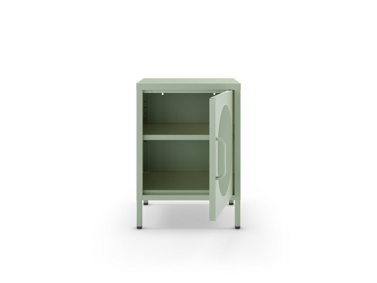 NACHTTISCH Diora Grün 40/35/60 cm - Grün, Metall (35/60/40cm) - Drawer