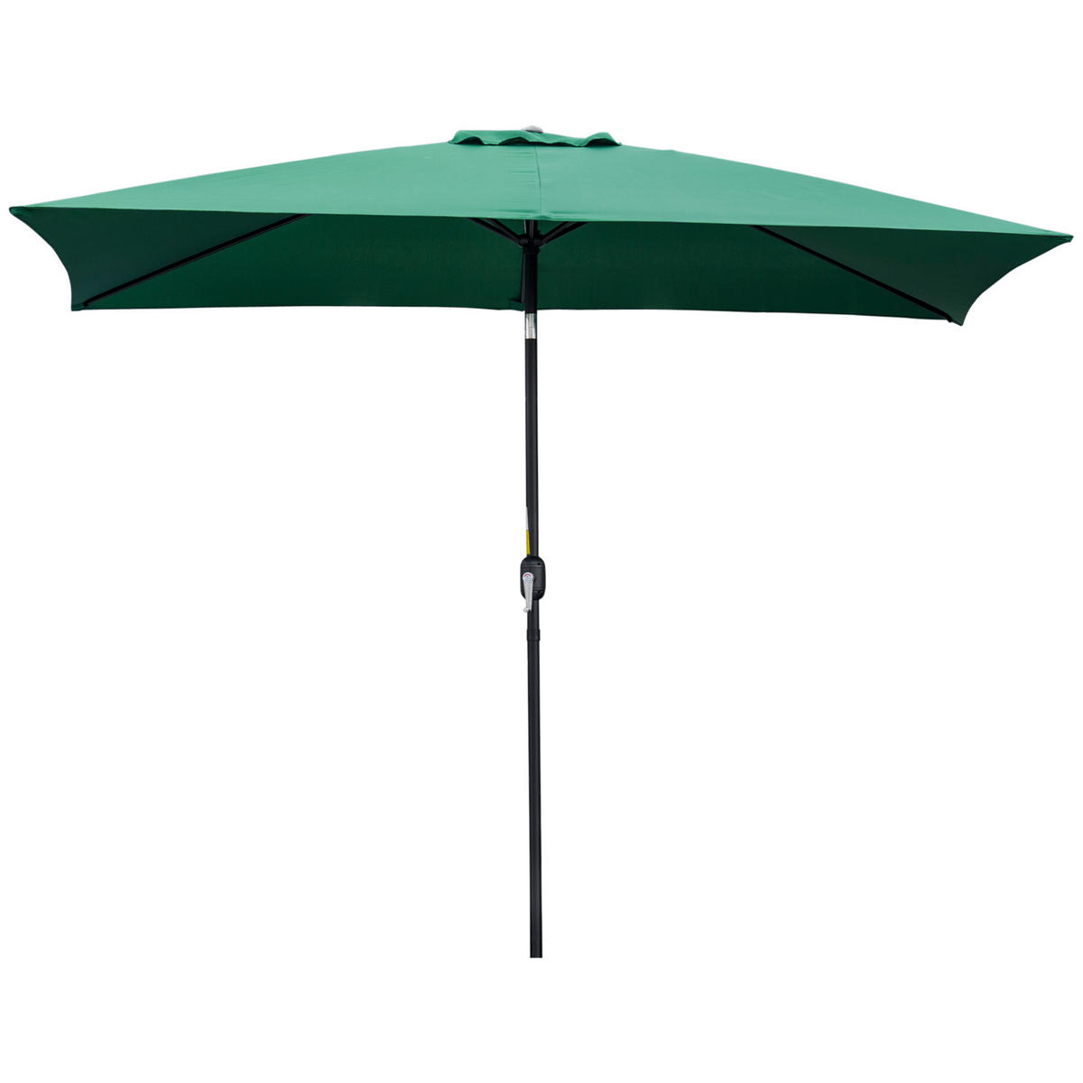 SONNENSCHIRM Grün 294/198/255 cm neigbar - Grün, Metall (294/198cm) - PANGIVO