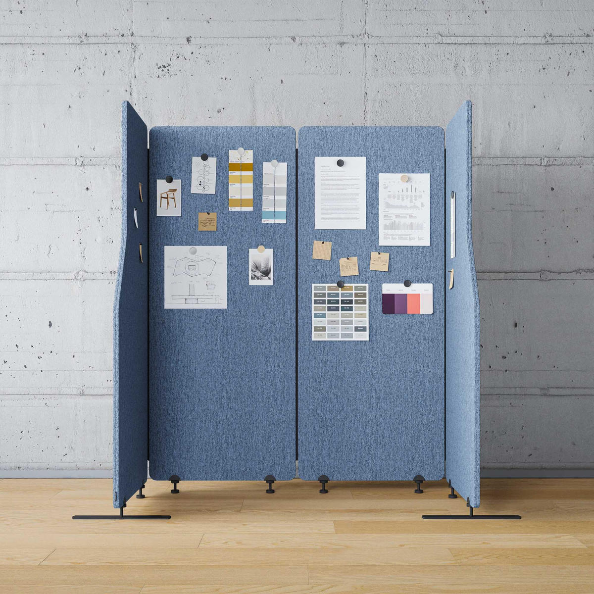 AKUSTIKSCHUTZWAND SADIE - Blau, Metall (240/145/2cm) - Jan Nowak