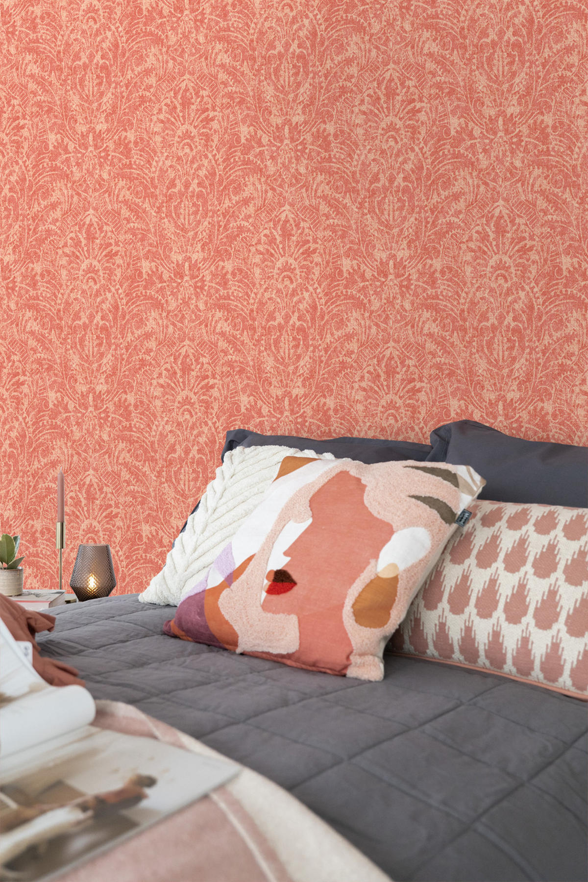 TAPETE Ornamente 50 x 900 cm - Pink, Papier (50/900cm) - ESTAhome