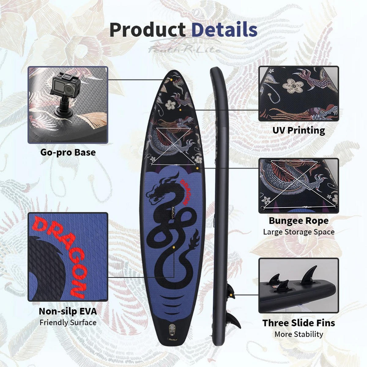 STAND-UP PADDLE BOARD FR17U - Schwarz, Kunststoff (84/350cm) - Kaket