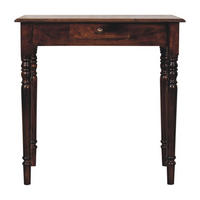 SCHREIBTISCH mit California-Walnuss-Finish, 1 Schublade, 4 nordische Beine. - Dunkelbraun, Holz (80/45/78cm) - Artisan Furniture