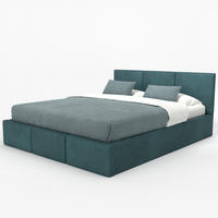 POLSTERBETT mit Stauraum Türkis 180x200cm Kopfteil 88cm - Türkis, Holzwerkstoff/Textil (180/200cm) - Muralo