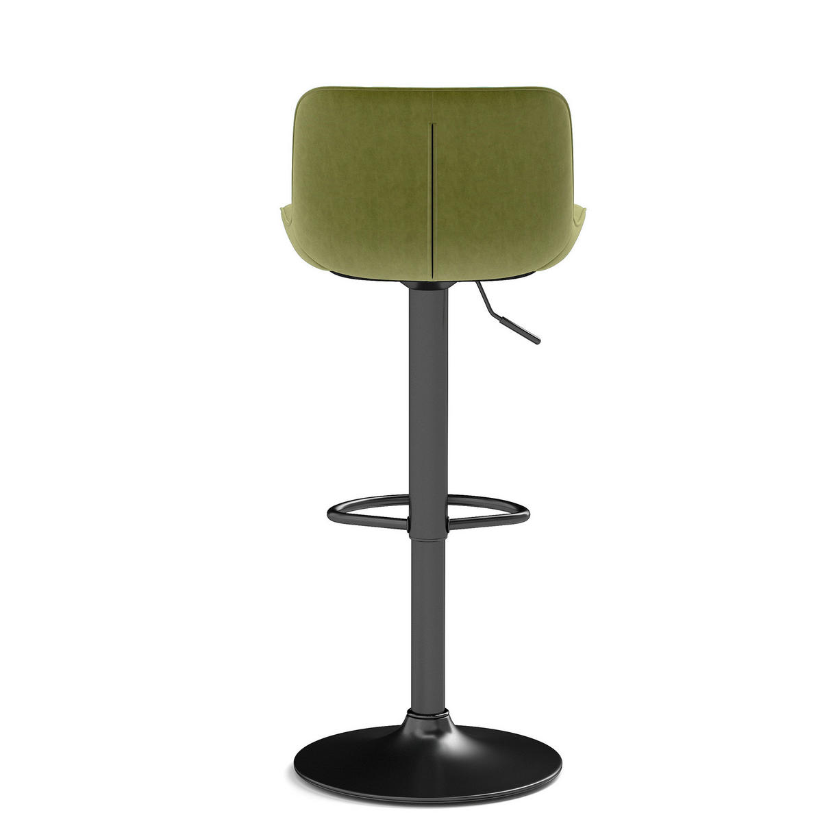 BARHOCKER höhenverstellbar 87-109 cm Samt Grün 4er-Set - Grün, Metall (46/87/47cm) - Meubliv