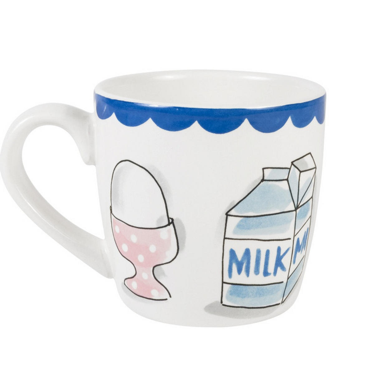 CAPPUCCINO-BECHER Breakfast in Bunt - 500 ml - Multicolor, Keramik (0.5L) - Blond Amsterdam