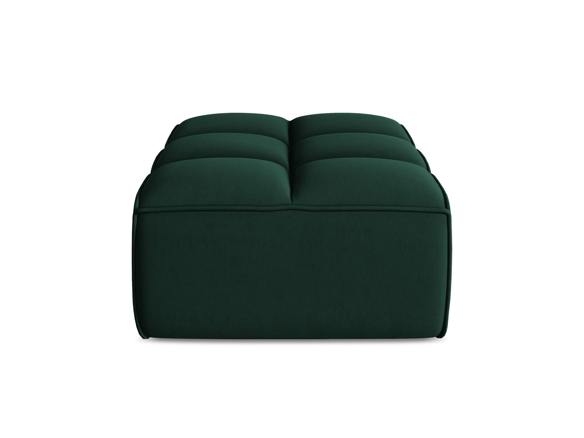POUF Samt Stoff Grün - Dunkelgrün/Schwarz, Kunststoff/Textil (80/43/93cm) - Makamii