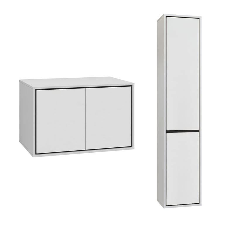 SKŘÍŇKA POD UMYVADLO 78cm Sophéa 2er-Set Bílá - bílá, kompozitní dřevo (78/50.8/48cm) - Petits-meubles