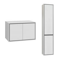 SKŘÍŇKA POD UMYVADLO 78cm Sophéa 2er-Set Bílá - bílá, kompozitní dřevo (78/50.8/48cm) - Petits-meubles