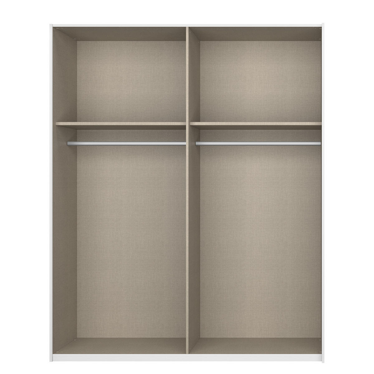 SCHWEBETÜRENSCHRANK - Weiß Hochglanz, Glas/Holzwerkstoff (181/222/68cm) - home24