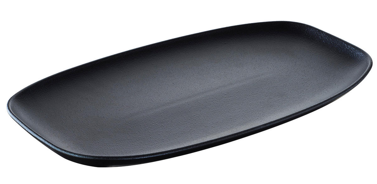 SERVIERPLATTE CLUB 31 x 21 cm in gusseisener Optik - Multicolor, Keramik (21/2.9/36cm) - Revol Porcelaine France