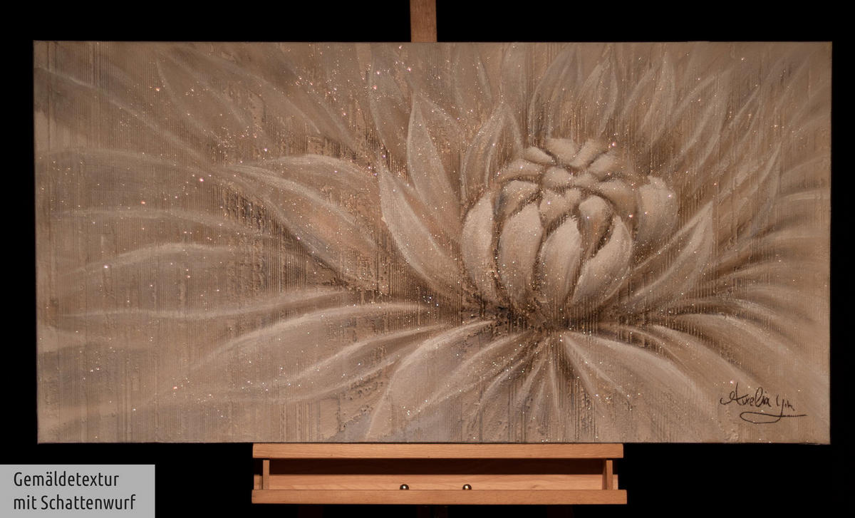 ACRYLBILD HANDGEMALT 120/60 cm - Beige, Holz/Textil (120/60cm) - KUNSTLOFT