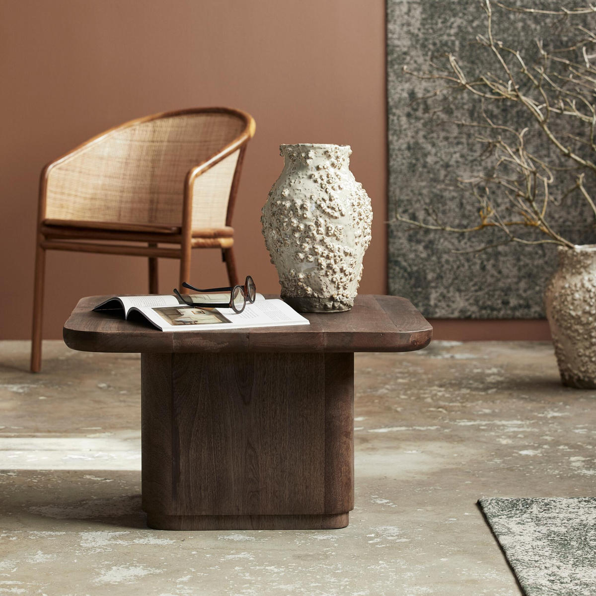 COUCHTISCH TOKE Braun 70x70x40 cm - Braun, Holz (70/70/40cm) - FURNLUX