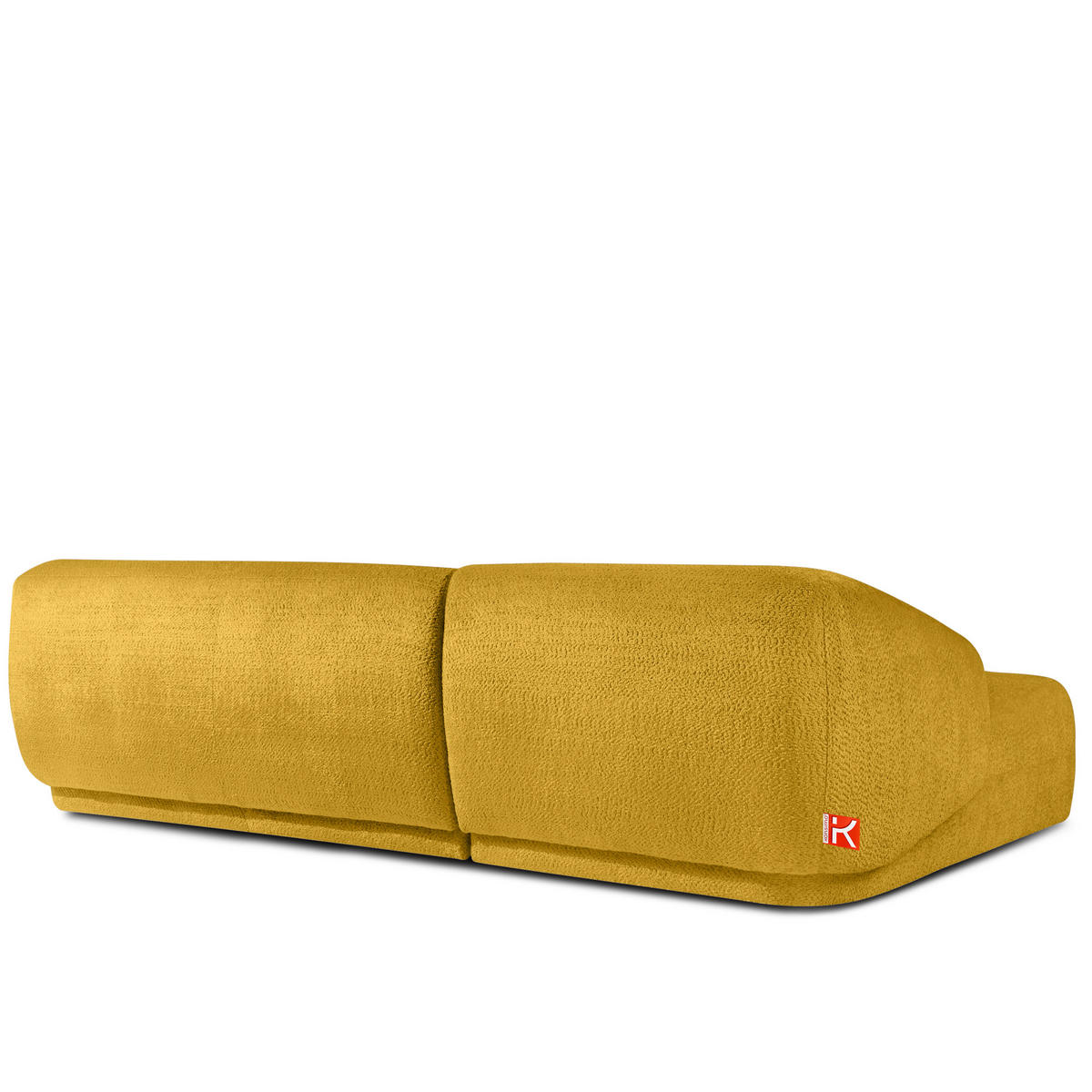 ECKSOFA LINKS VIRA, Gelb, Chenille - Gelb/Schwarz, Holz/Holzwerkstoff (300/160cm) - KONSIMO®