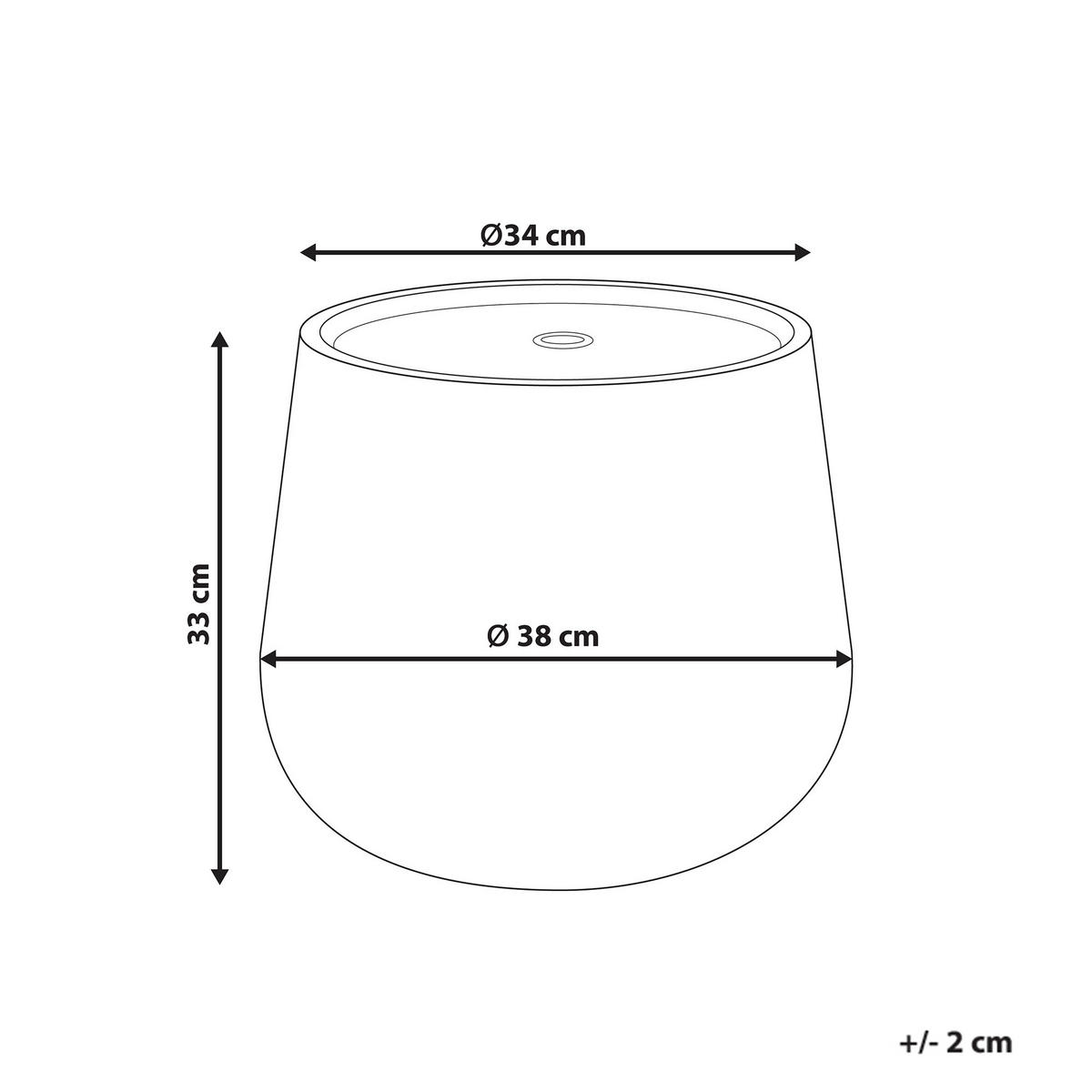 GARTENBRUNNEN Grau Cascata - Grau, Kunststoff (38/38/33cm) - Beliani