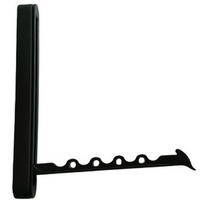 GARDEROBENHAKEN klappbar Klapphaken schwarz matt Silikonring schwarz - Schwarz, Metall (1.6/14/11cm) - Livingpoint24