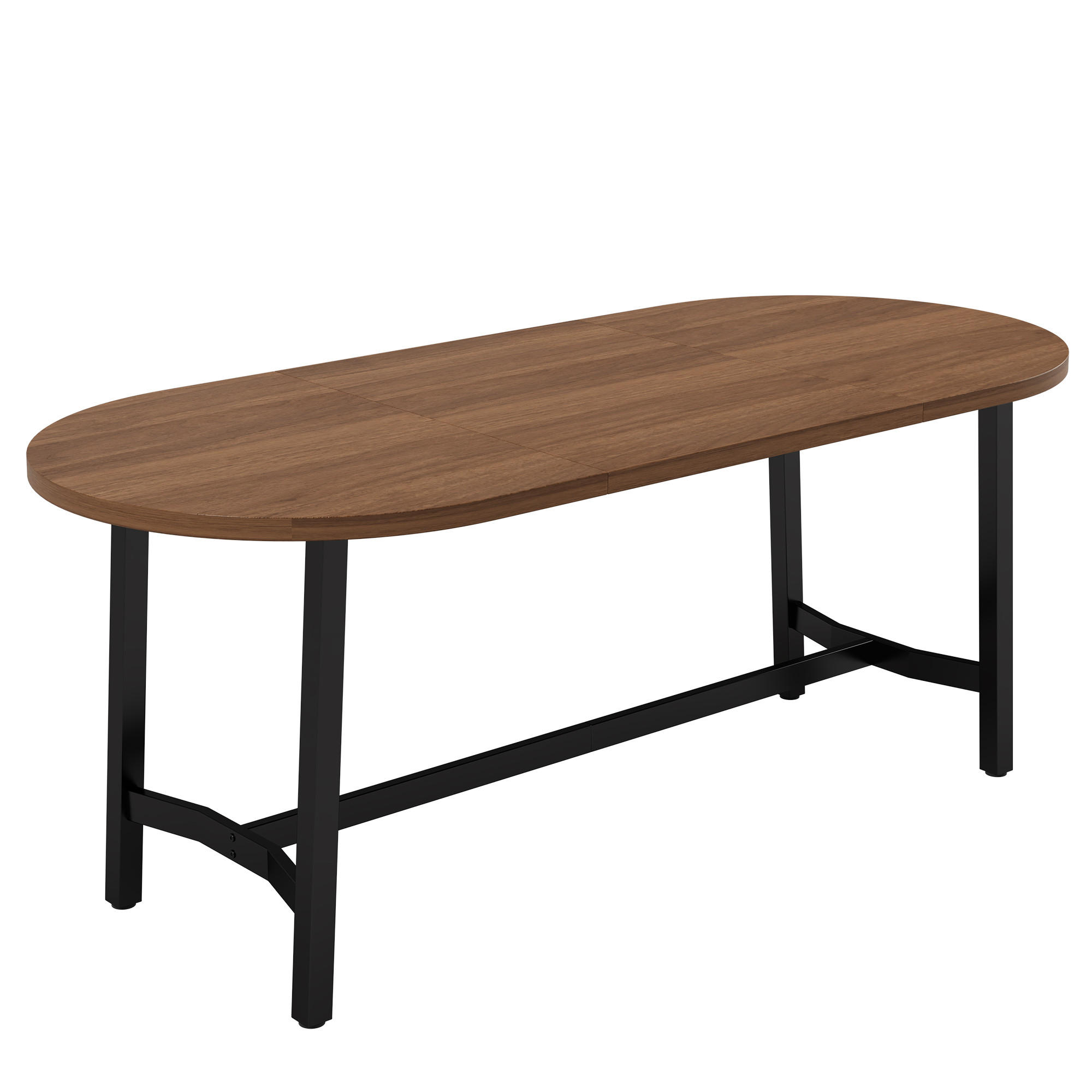ESSTISCH 180/80/75 cm mit abgerundeten Ecken DE-39834 Walnussholzfarbe - Walnussfarben, Holzwerkstoff (80/180/75cm) - ComfortXL