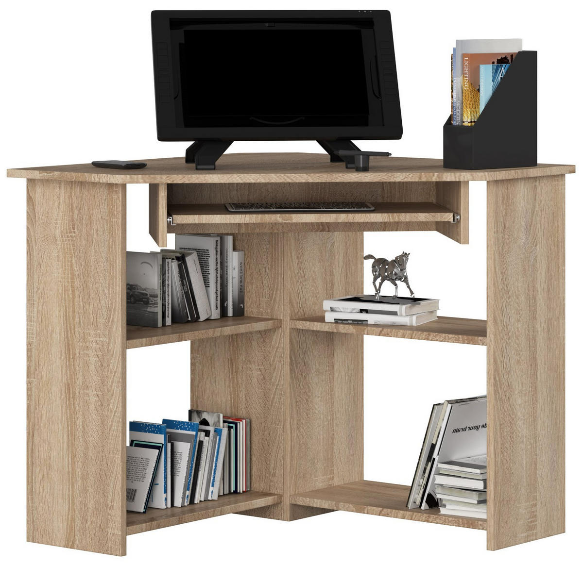 SCHREIBTISCH Eiche Sonoma 74/80/80 - Sonoma Eiche, Holzwerkstoff (80/80/74cm) - RAUMHIRSCH FURNITURE