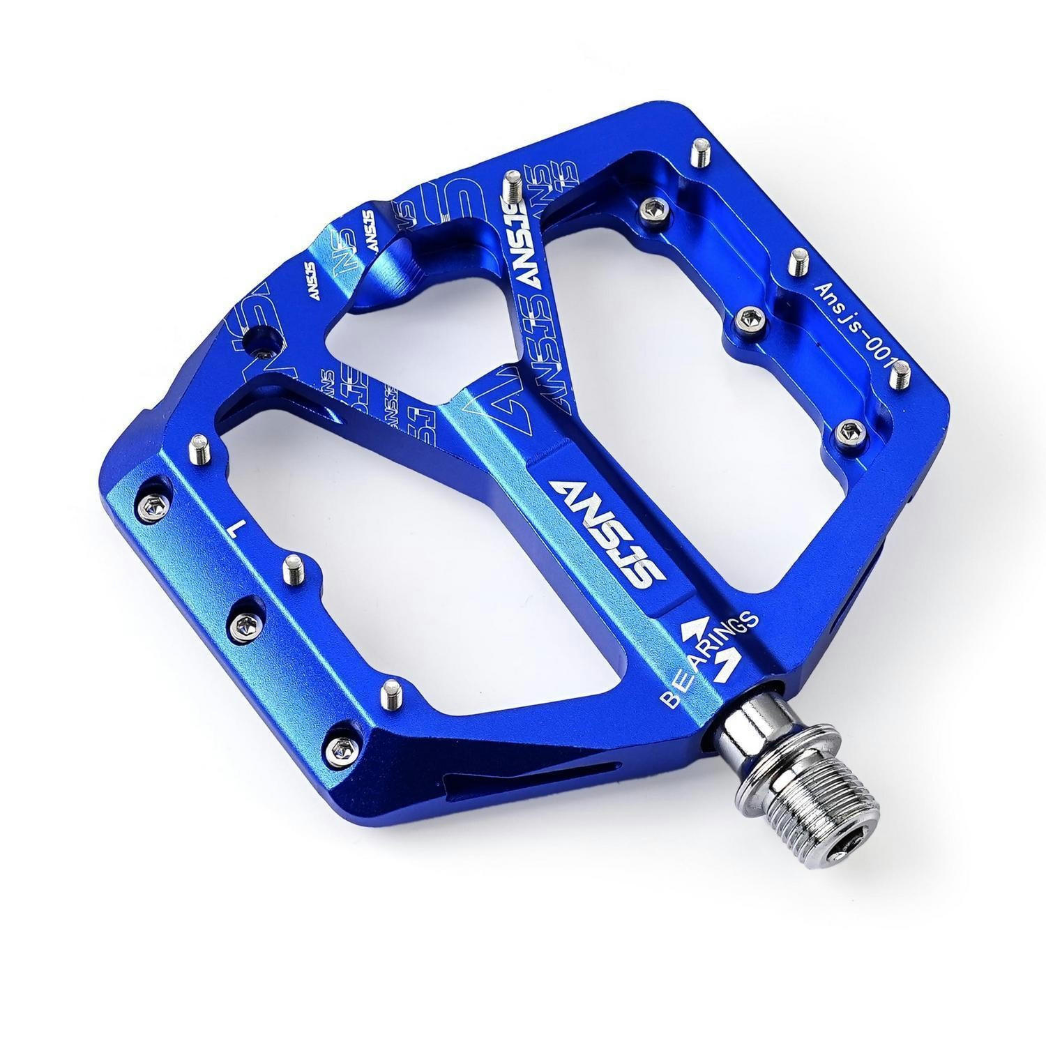 FAHRRADPEDALE Rennrad Pedale Aluminium Blau Ultraleicht Antirutsch 9/16 Zoll - Blau, Metall (10.9/1.5/12.1cm)