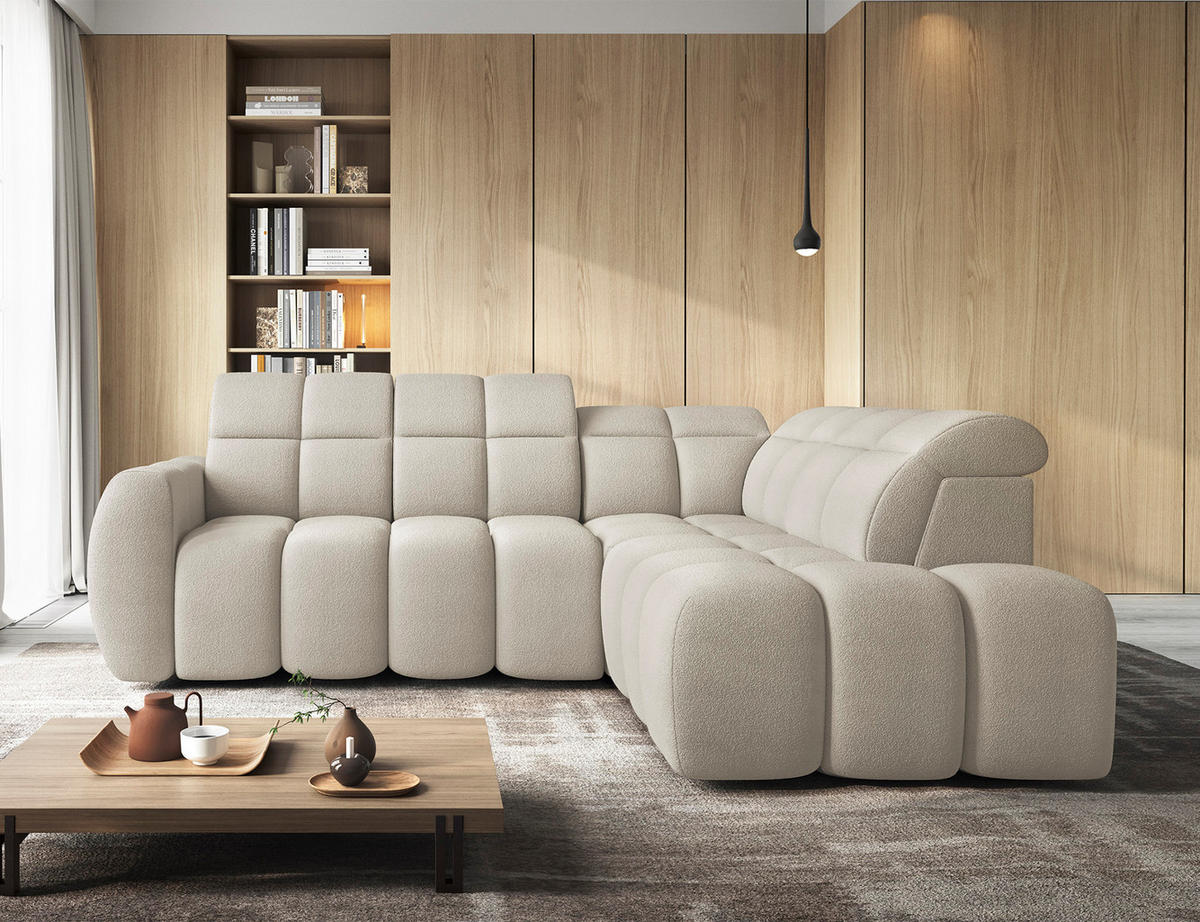 ECKSOFA Eagle R - Creme (Royal 18) - Creme, Holzwerkstoff (258/208cm) - Möblo