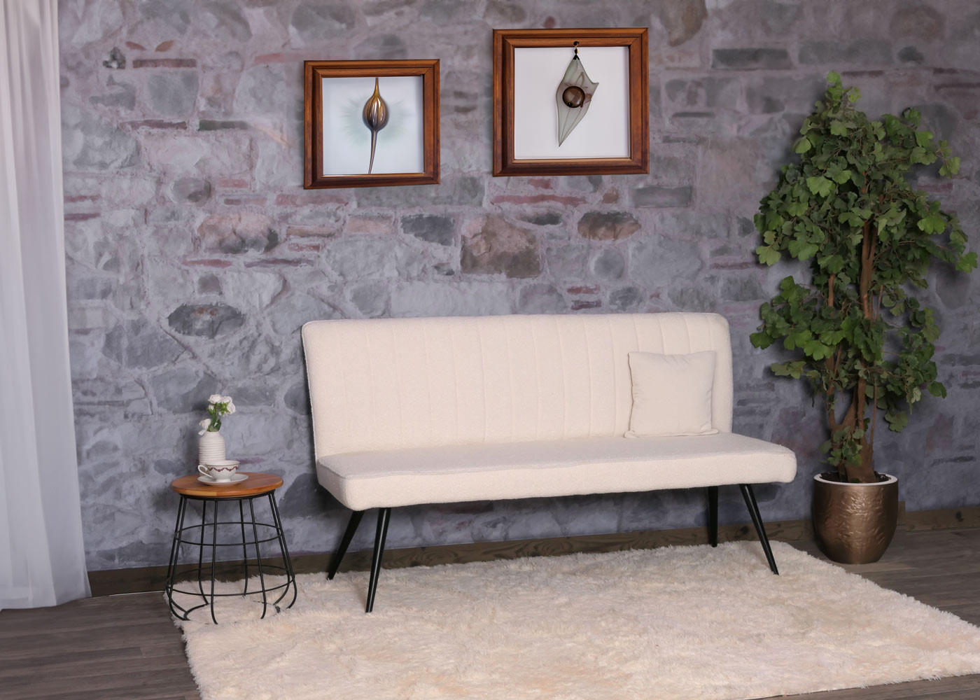 SITZBANK Beige - Beige, Textil (160/90/60cm) - MCW