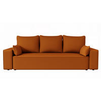 SOFA Vens mit Bettkasten und Schlaffunktion, Cordstoff - Rostfarben, Holzwerkstoff (242/85/95cm)