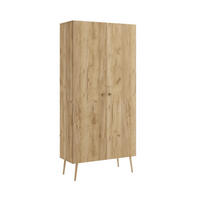 KLEIDERSCHRANK NATURA, 87 cm, Eiche Craft, mit 5 Fächern - Rosa, Holz (87/212/41cm) - Excellent Home