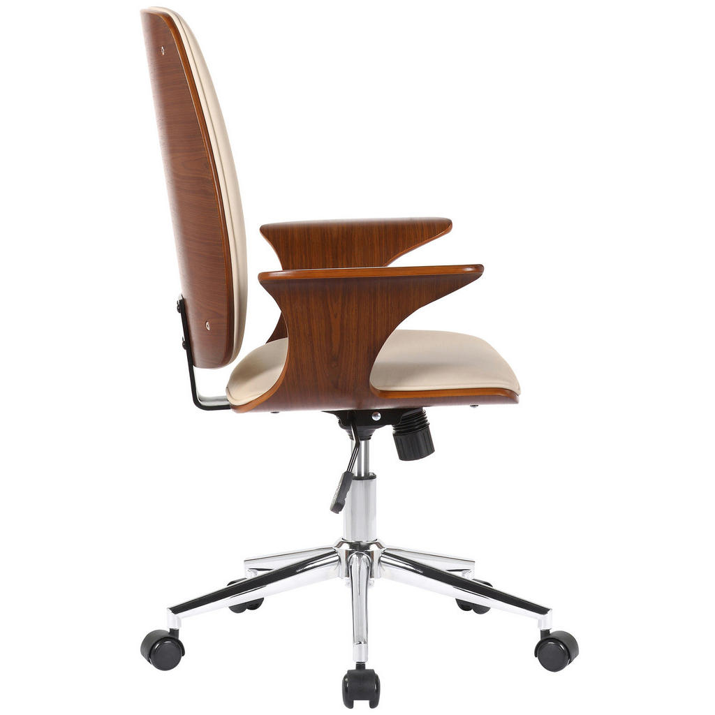 Thumbnail - TPFLiving Bürostuhl, Creme, Textil, 67x101x68 cm, Arbeitszimmer, Bürostühle, Drehstühle