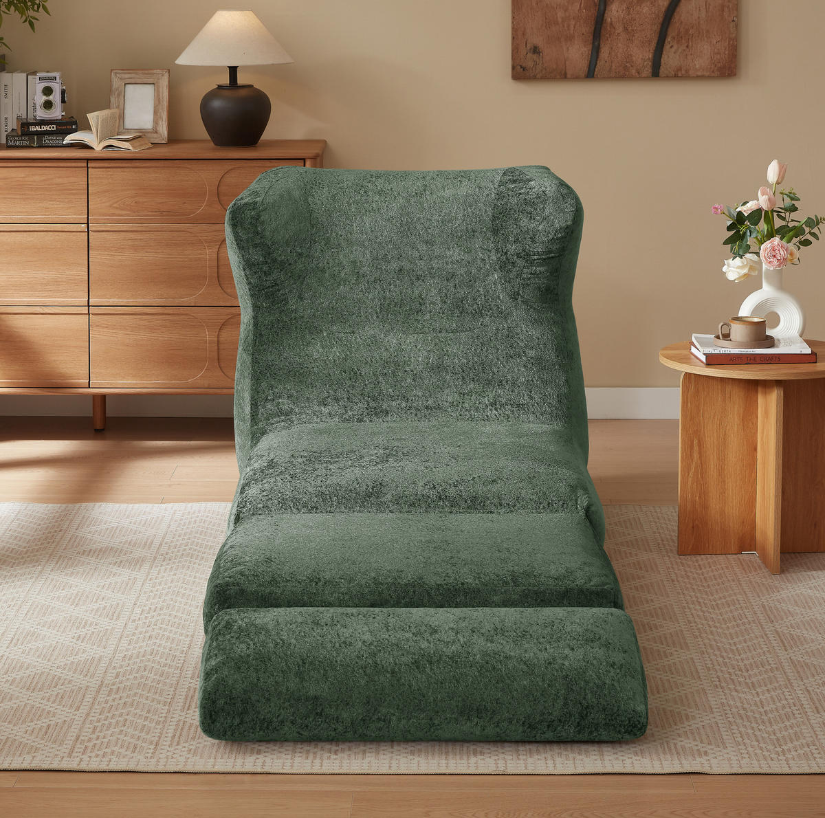 SCHLAFSESSEL multifunktional Grün - Grün, Kunststoff (118/86/90cm) - Beauniv
