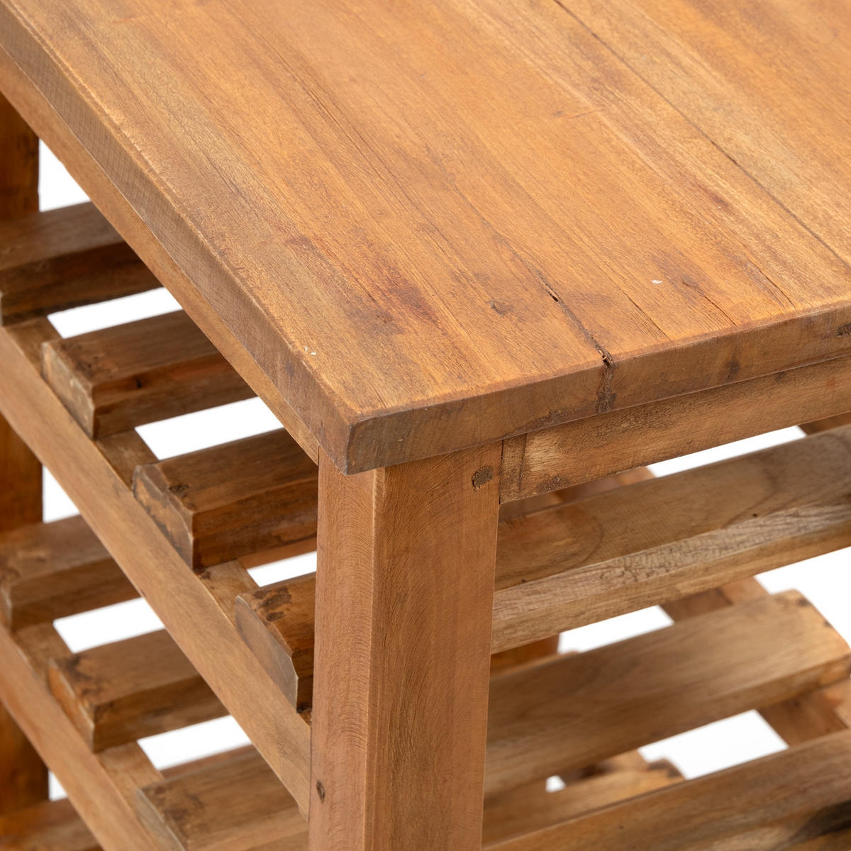FLASCHENREGAL Burgos Mahagoni Massivholz, für 12 Flaschen, mit Ablage naturfarben - Naturfarben, Holz (41.5/69.5/30cm) - CREEDWOOD