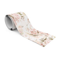 TAPETENBORDÜRE Selbstklebend Pastell Pfingstrosen BLUMEN Natur - Beige/Weiß, Papier (10/300/300cm) - Muralo