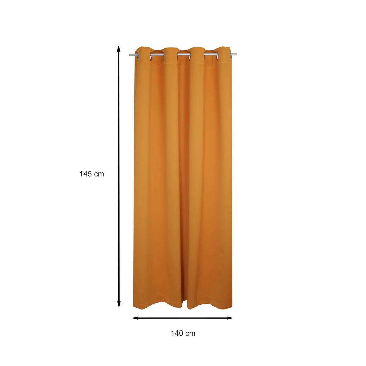 VERDUNKELUNGSVORHANG Ösen 140/145 cm Orange - Orange, Textil (140/145cm) - TiborTex