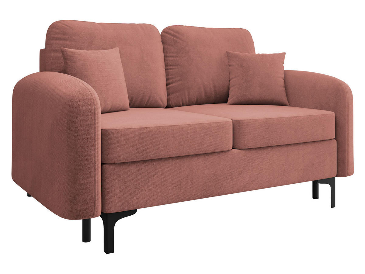 SCHLAFSOFA Venice Small - Schwarz/Rosa, Holz/Textil (157/96/94cm) - MIRJAN24