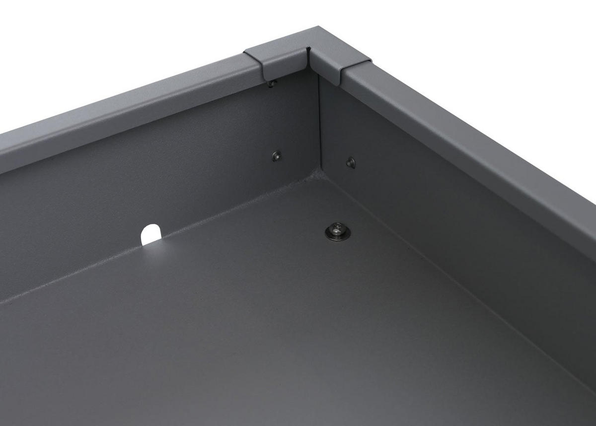 MÄHROBOTER-GARAGE mit Pflanzkasten 40x60x70cm Grau - Grau, Metall (60/40/70cm) - PROREGAL
