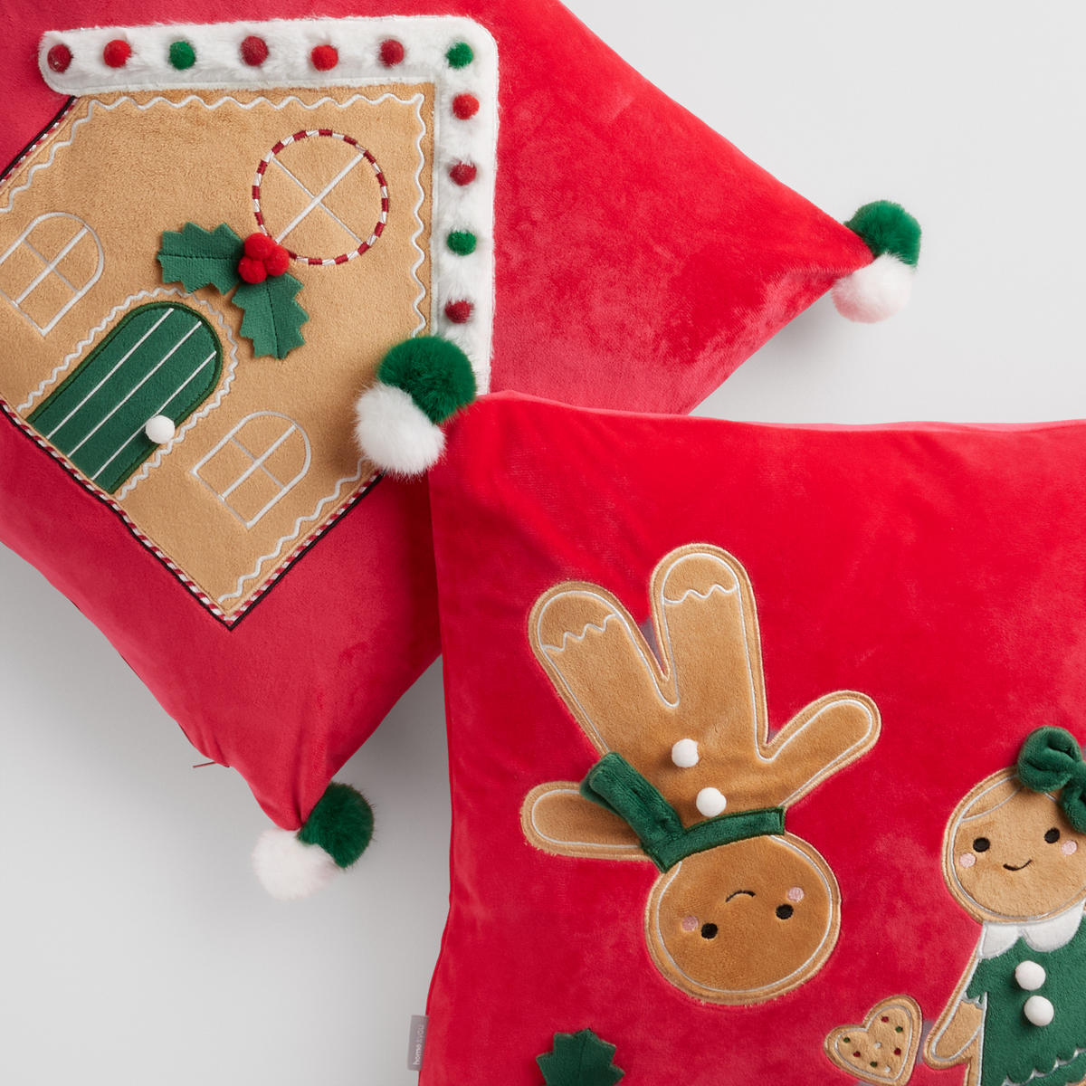 WEIHNACHTS-KISSENBEZUG Gionni 45x45cm, Rot, Polyester - Rot, Kunststoff (45/45cm) - home&you