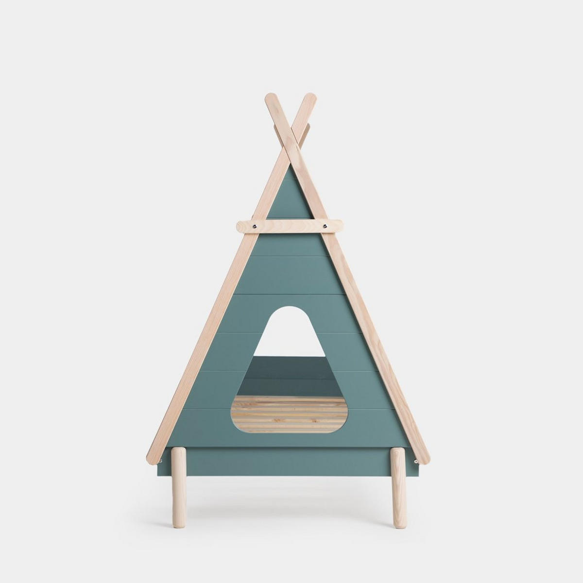 KINDERBETT Nuna Grün 203 cm x 164 cm - Grün, Holzwerkstoff