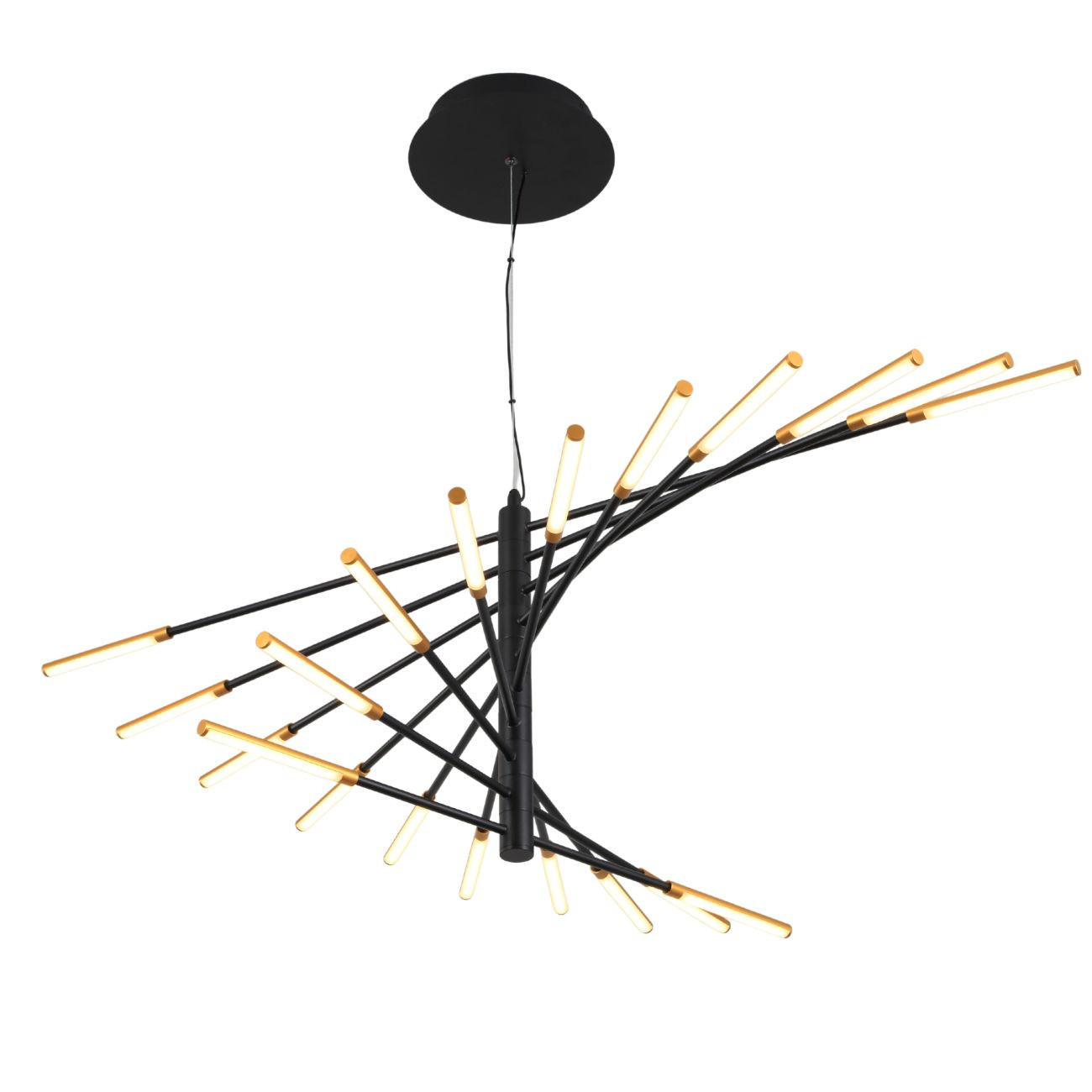 HÄNGELEUCHTE Aspen, Schwarz und gold, 40cm - Goldfarben, Metall (40/115/40cm) - KOSILUM