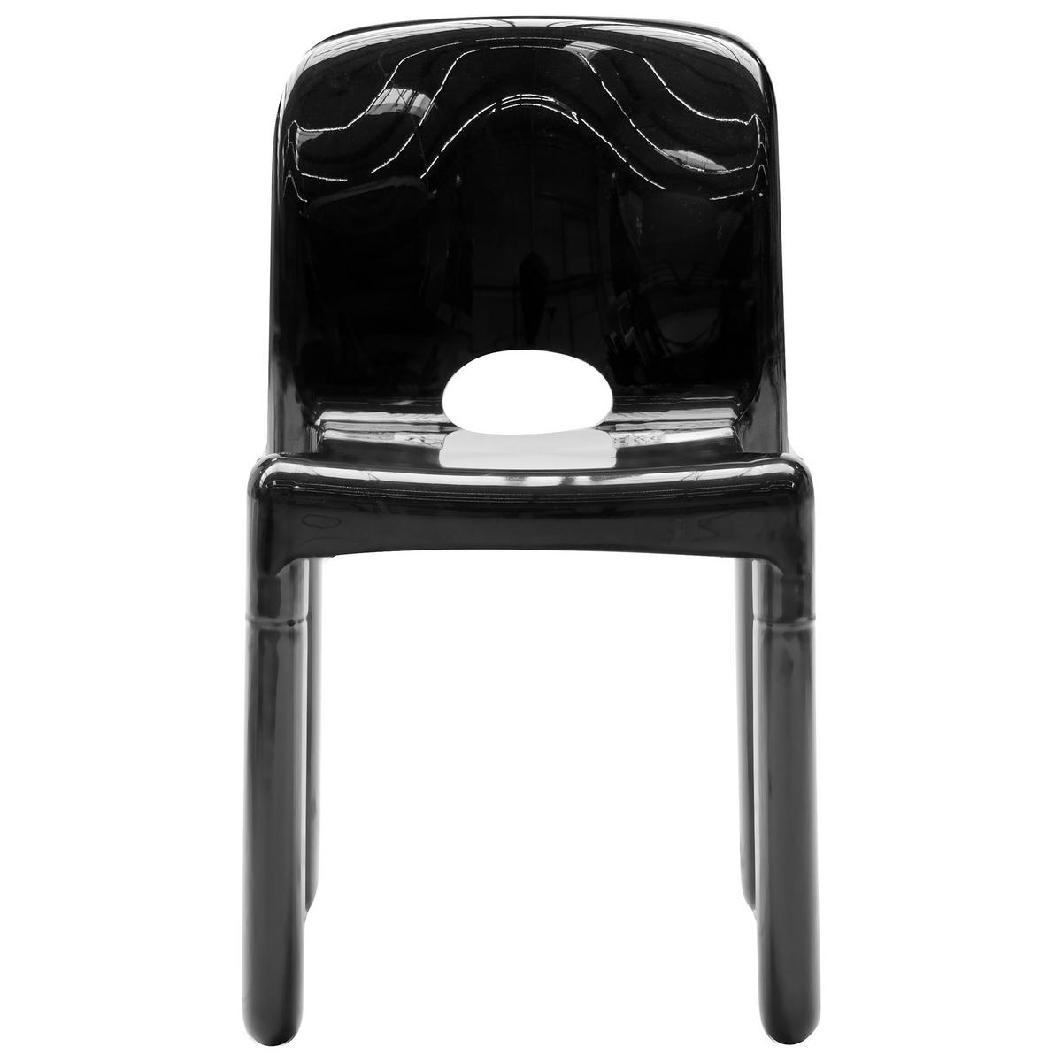 GARTENSTUHL 4er-Set Schwarz Betim - Schwarz, Kunststoff (43/76/49cm) - Beliani