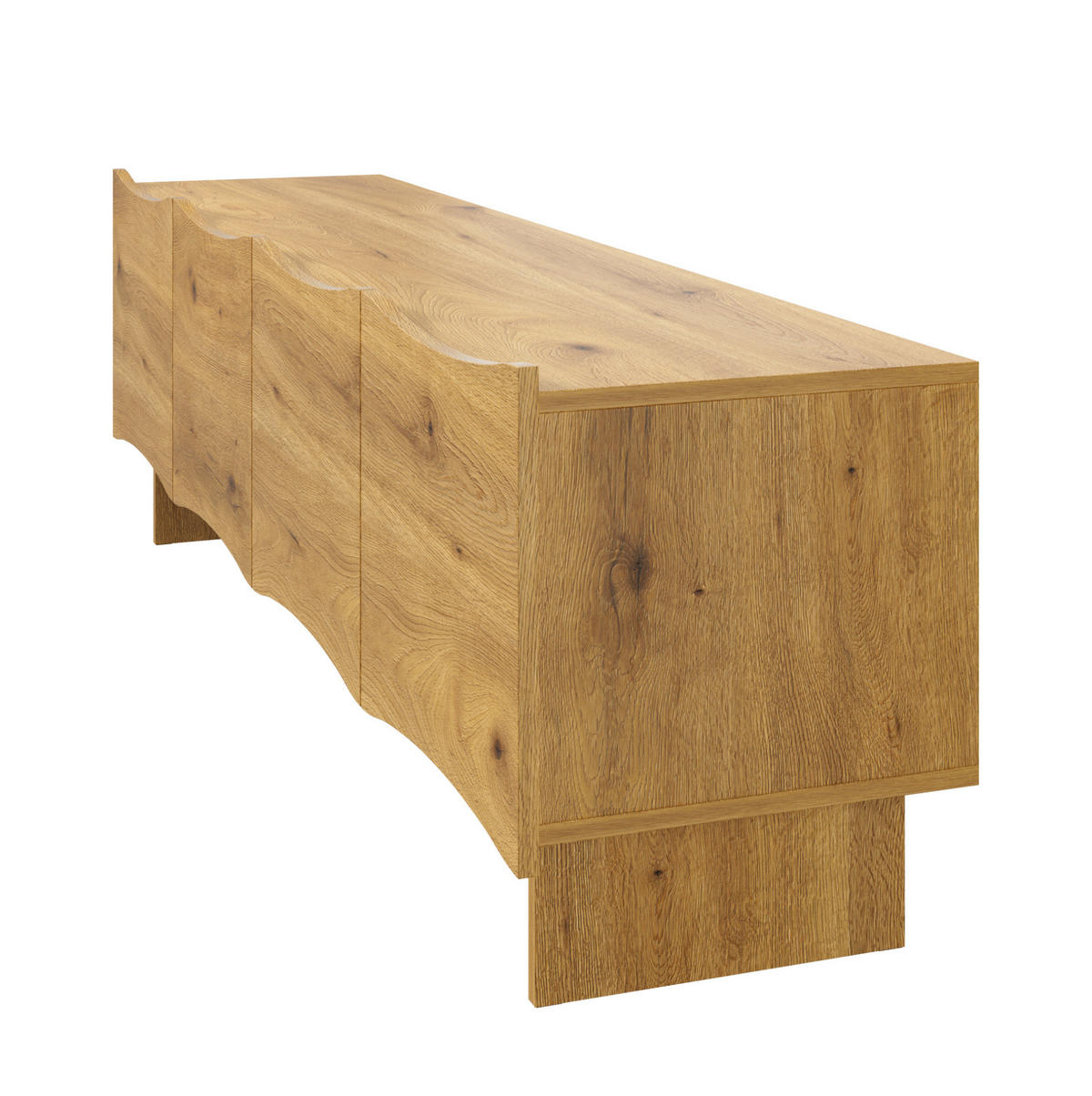 TV-ELEMENT mit 4 Türen 155 x 36 x 47 cm Holzoptik Natural - Braun, Holzwerkstoff (36/47/155cm) - Beauniv
