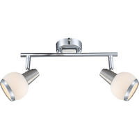 LED DECKENLEUCHTE Karde Chrom Silber - Silberfarben, Glas (30/8/15cm) - Globo Lighting