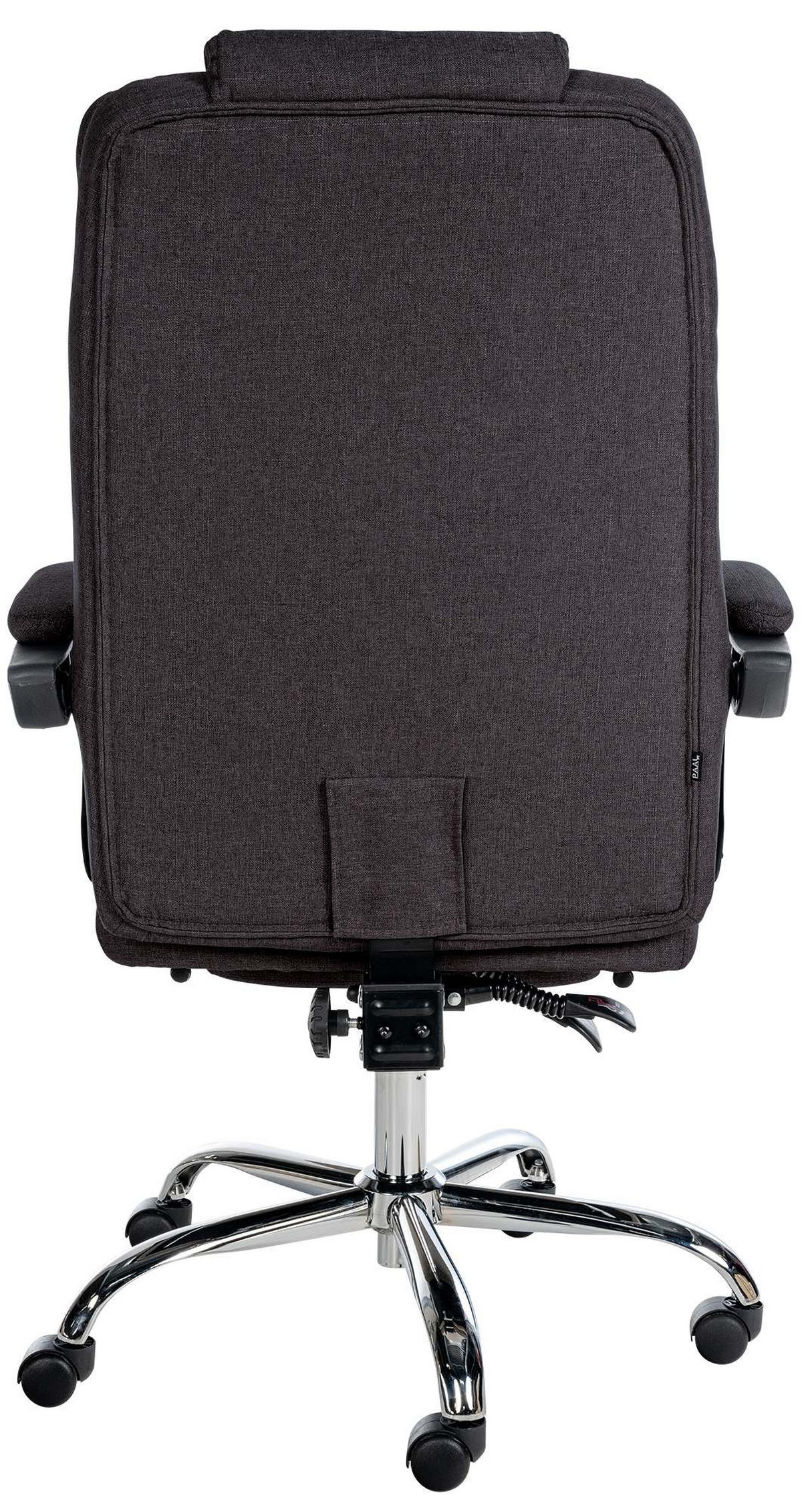 CHEFSESSEL Stoff schwarz - Chromfarben/Schwarz, Textil/Metall (67/115/68cm) - CLP