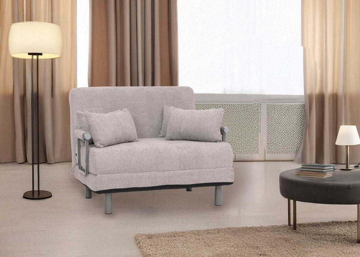 SCHLAFSESSEL Grau - Grau, Textil (105/80/190cm) - MCW