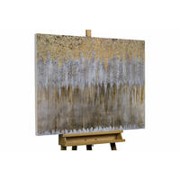 ACRYLBILD HANDGEMALT 100/75 cm - Goldfarben, Holz/Textil (2.32/75cm) - KUNSTLOFT