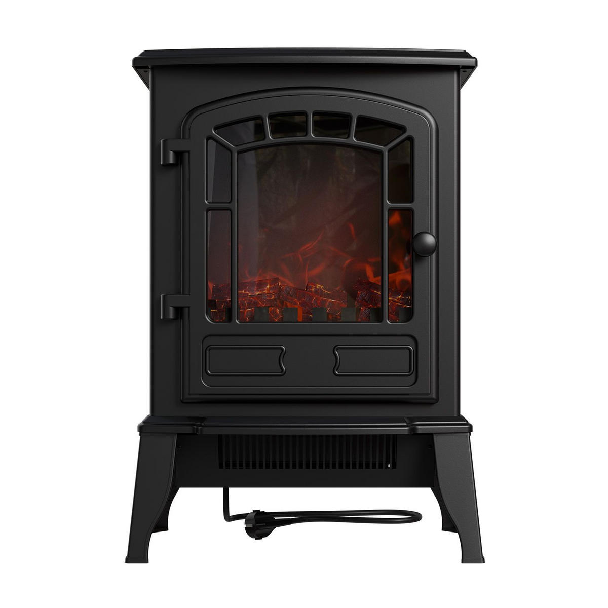 ELEKTROKAMIN 2000W Schwarz - Schwarz, Metall (39/57/24cm) - Juskys