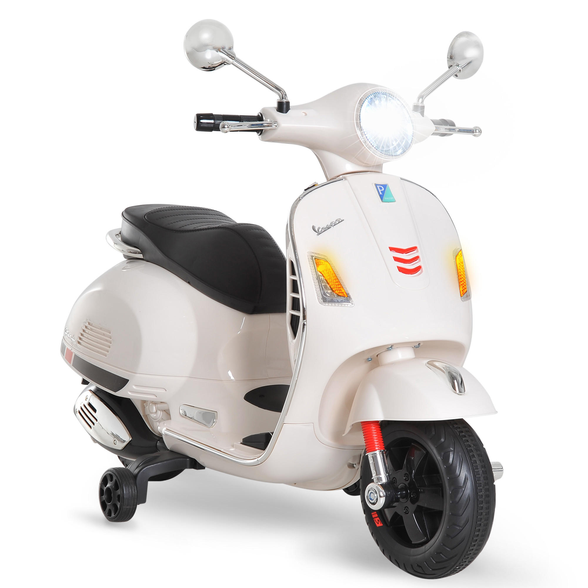 ELEKTRO-KINDERAUTO DE-12988 Stützräder Weiß - Weiß, Kunststoff (102/50.5/75.5cm) - ComfortXL