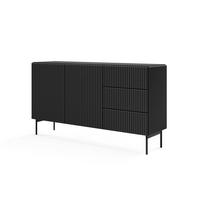 SIDEBOARD Tutti Schwarz, Kombikommode - Schwarz, Holzwerkstoff/Metall (147/81/40cm) - Bettso