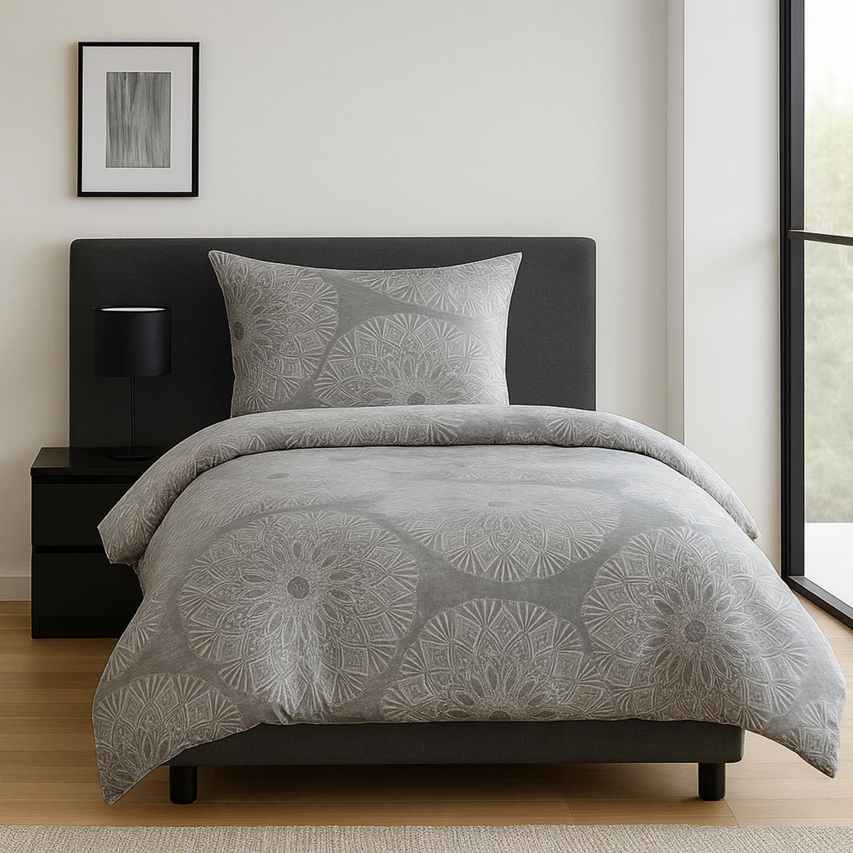 BETTWÄSCHE-SET (135x200cm) - Lanzarote - Grau, Textil (135/200cm) - Bestlivings