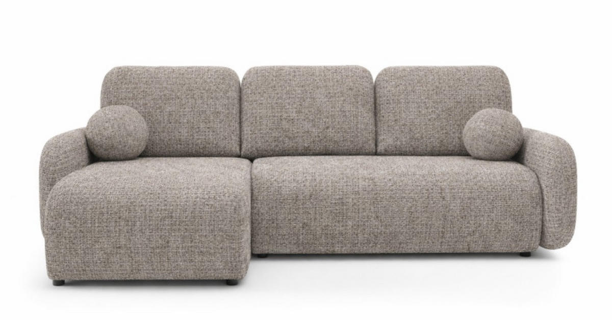 ECKSOFA Hellbraun KOMA Mit Schlaffunktion - Beige/Braun, Textil (228/147cm) - Sepro Meble